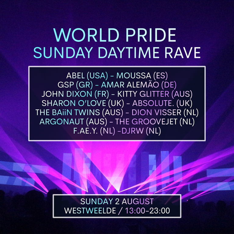 World Pride - 2026 - Sunday Daytime Rave